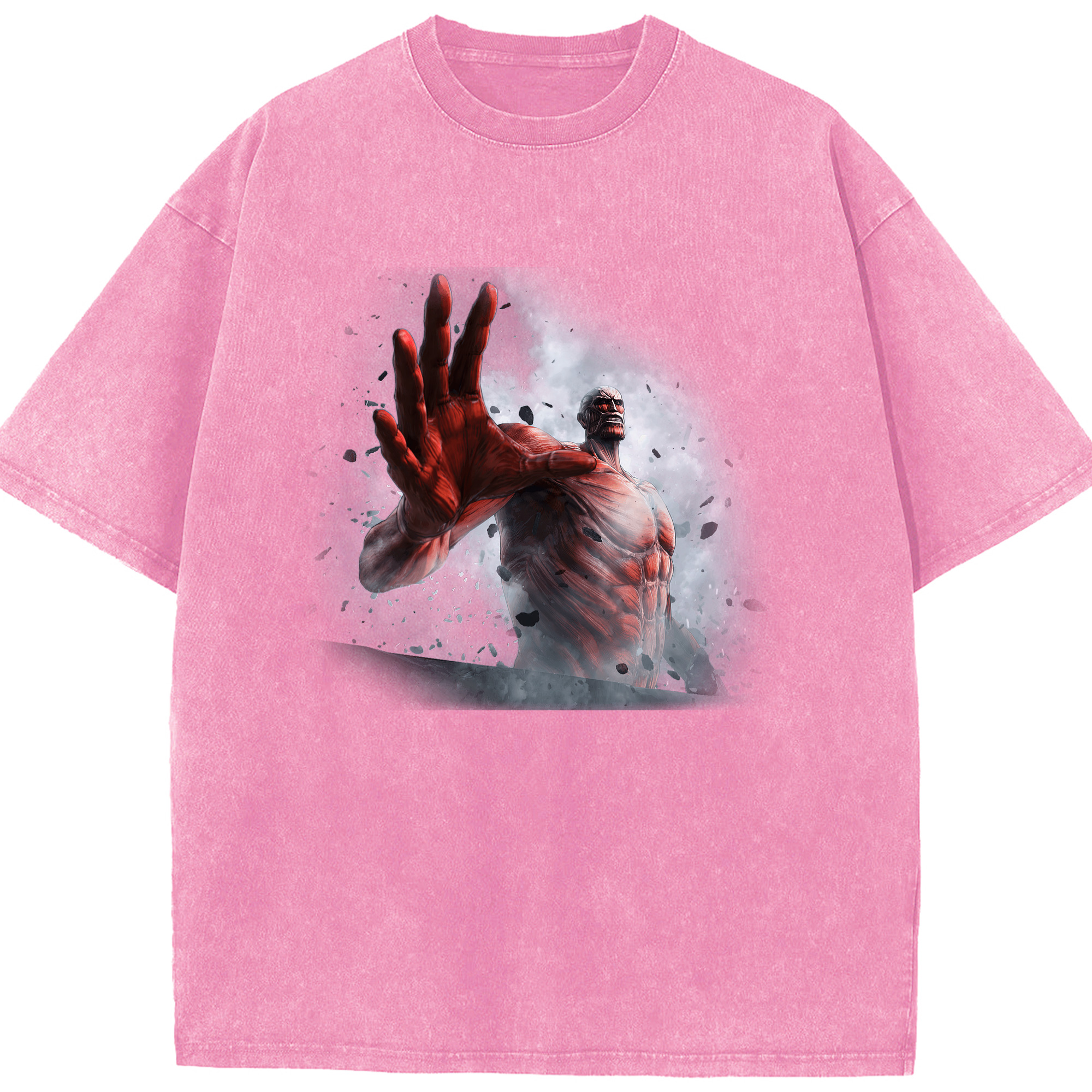 （画像用） 進撃の巨人 Attack on Titan 綿100% ヴィンテージ風 半袖Tシャツ（フロントプリント）
